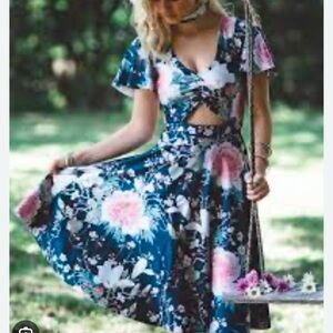 Black Milk Dress Floral Small